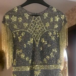 Original Mac Duggal Beaded Gown